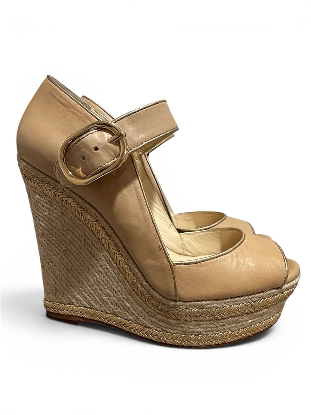 Rachel Zoe Wedge Sandals with Buckle Strap size 9.5